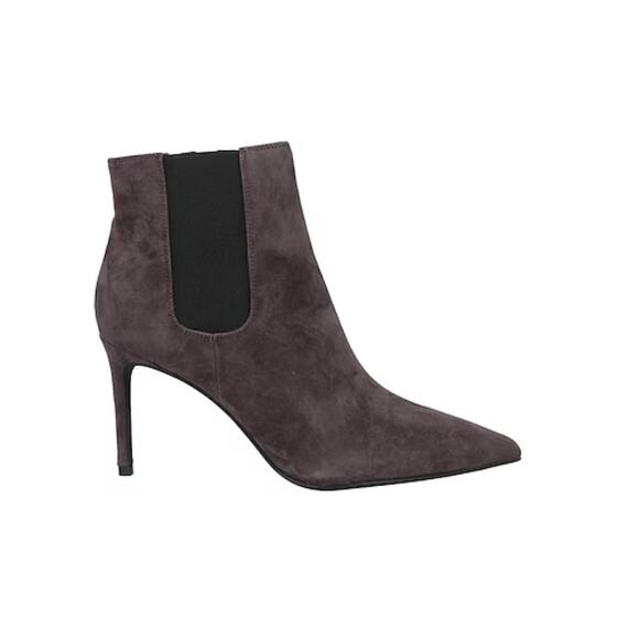 Jeffrey Campbell Nixie Ankle Boots 5.5 NWOT Lead Gray Heel Booties Suede Capsule - Picture 1 of 8